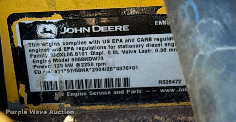 image for item DY0959 2009 John Deere 624KR wheel loader