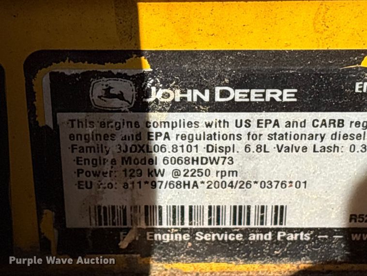 image for item DY0959 2009 John Deere 624KR wheel loader