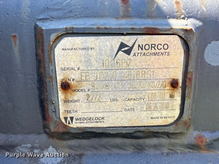 image for item DY0960 Norco Attachments JD230/240/270 excavator bucket
