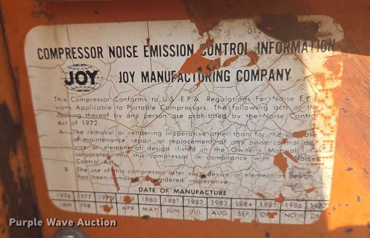 image for item DY1129 Joy Manufacturing G01250P air compressor