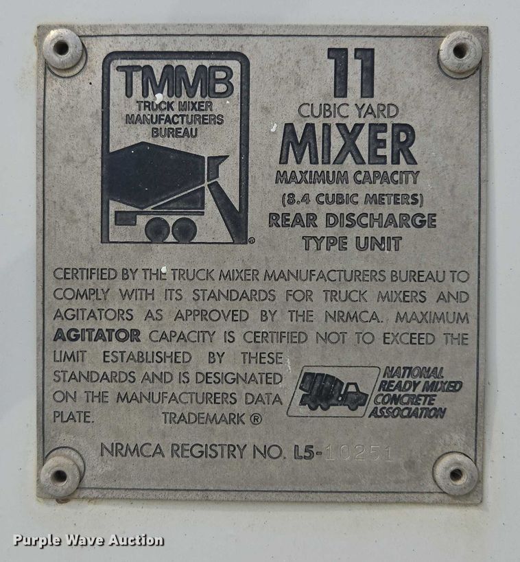 image for item DY1131 1999 Kenworth W900 ready mix truck