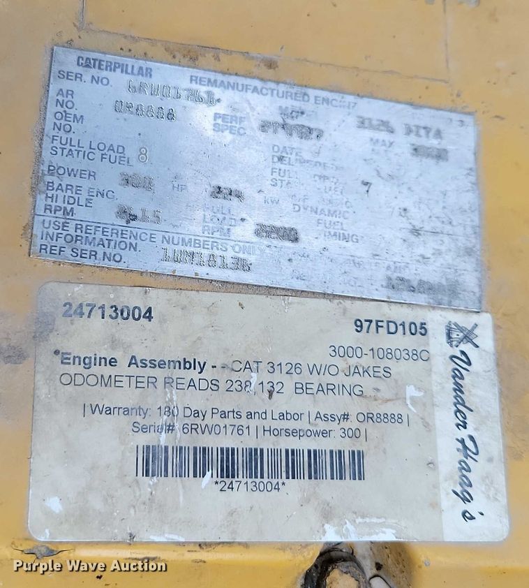 image for item DZ6483 1994 Ford L8000 dump truck