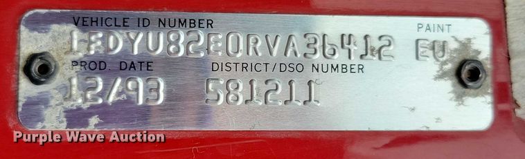 image for item DZ6483 1994 Ford L8000 dump truck