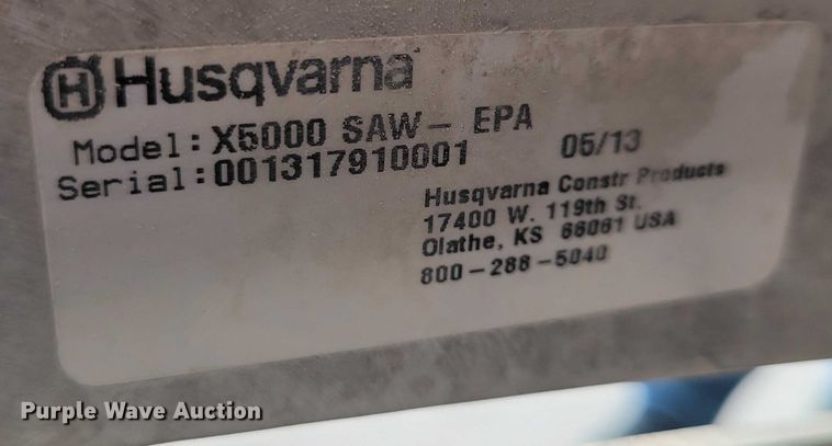 image for item DZ6493 2013 Husqvarna  X5000 concrete saw