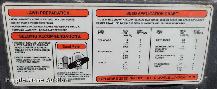 image for item DZ6559 Billy Goat over seeder
