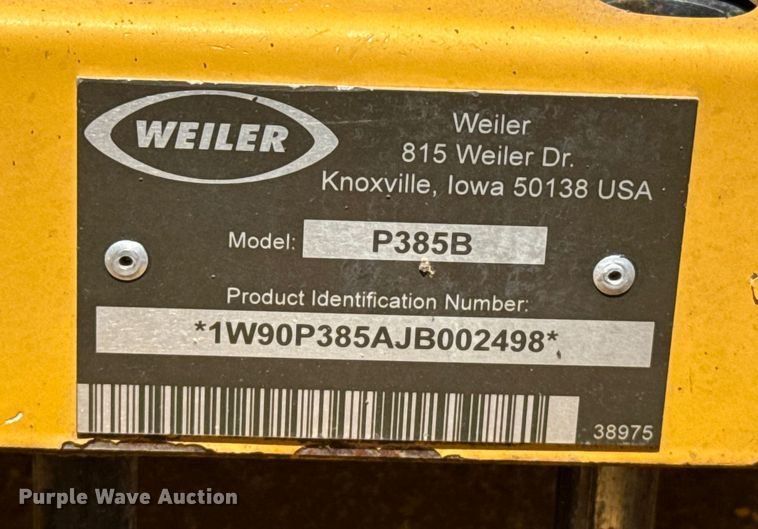 image for item DZ8973 2018 Weiler P385B paver