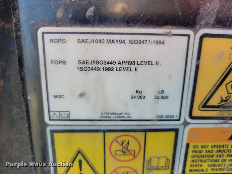 image for item EA2549 2005 Caterpillar 963C track loader