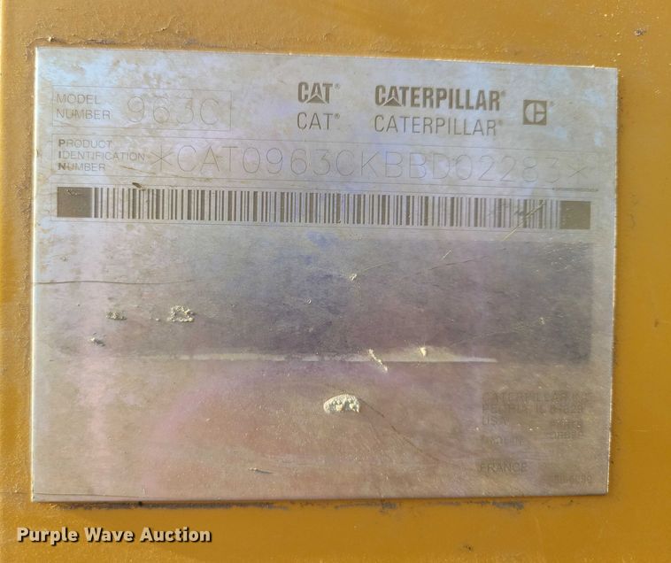 image for item EA2549 2005 Caterpillar 963C track loader
