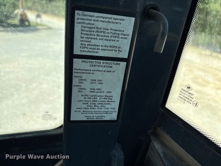 image for item EA7475 2013 John Deere 524K wheel loader