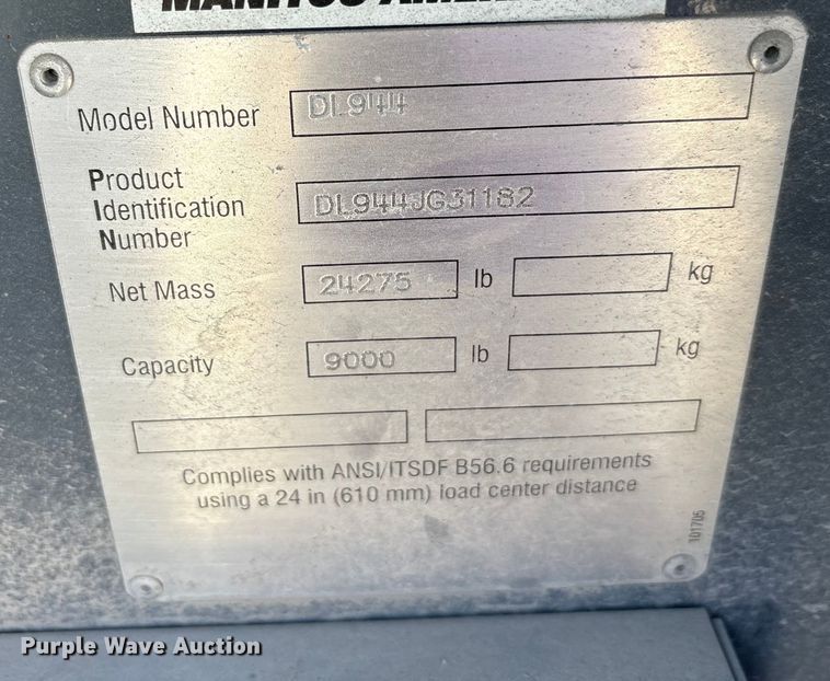 image for item EA7489 2007 Gehl DL944 telehandler