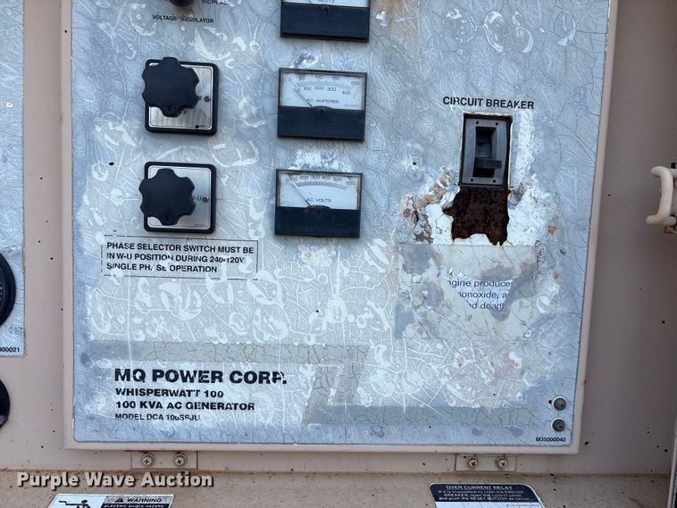 image for item EA7492 MQ Power Corp Whisperwatt 100 generator