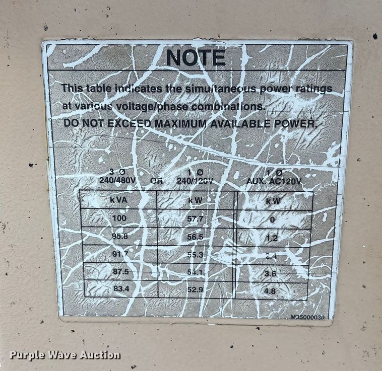 image for item EA7492 MQ Power Corp Whisperwatt 100 generator