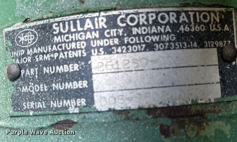 image for item EA7494 Sullair 185DPQ-JDD air compressor