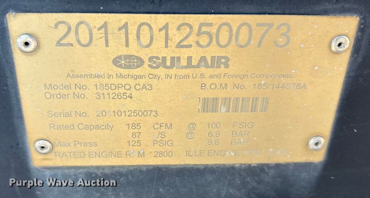 image for item EA7495 Sullair 185DPQ CA3 