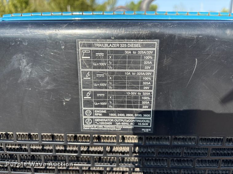 image for item EA7499 2020 Miller Trailblazer 325 welder/generator
