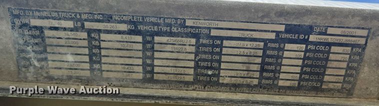 image for item EB1025 2002 Kenworth W900 ready mix truck