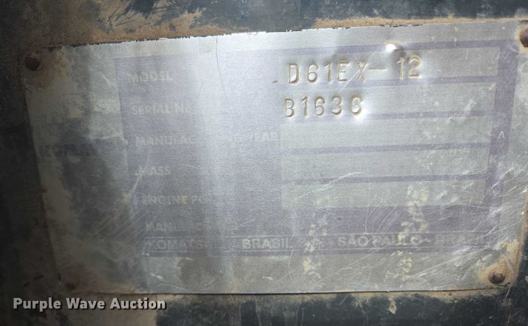 image for item EB1027 2001 Komatsu D61EX-12 dozer