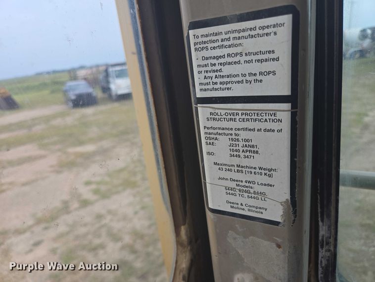 image for item EB1028 1993 John Deere 624G wheel loader