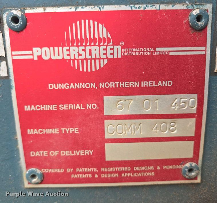 image for item EB1031 Powerscreen Commander 408 screening plant