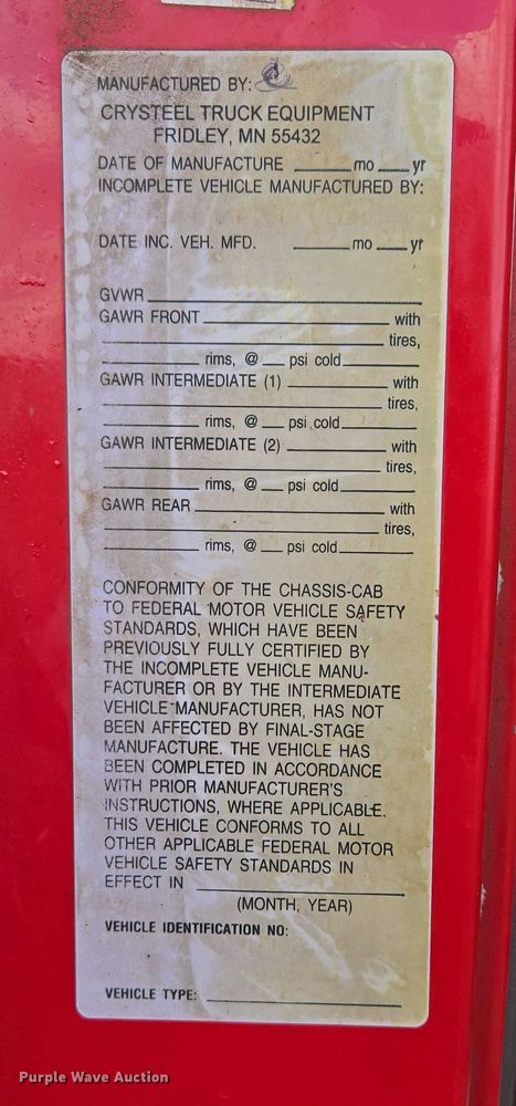 image for item EB1052 2004 Sterling LT dump truck