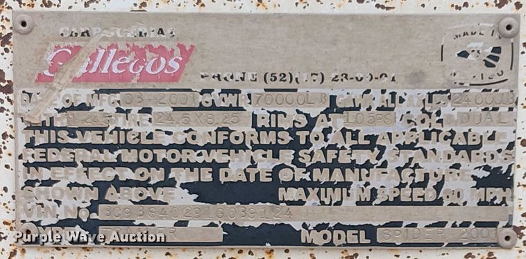 image for item EC1185 2001 Carrocerias Gallegos Spider bottom dump trailer