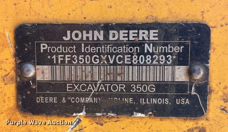 image for item EC3782 2012 John Deere 350G LC excavator