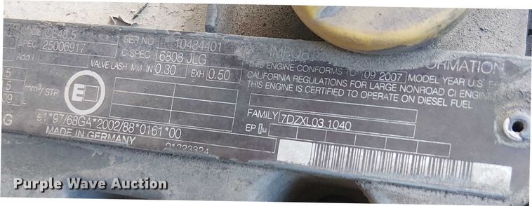 image for item EC3788 2007 JLG 800AJ boom lift