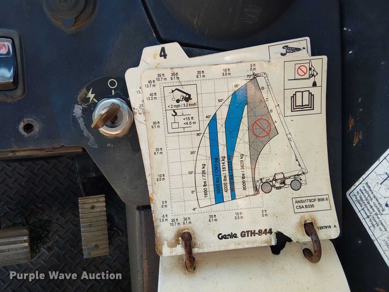 image for item EC3792 2015 Genie GTH844 telehandler