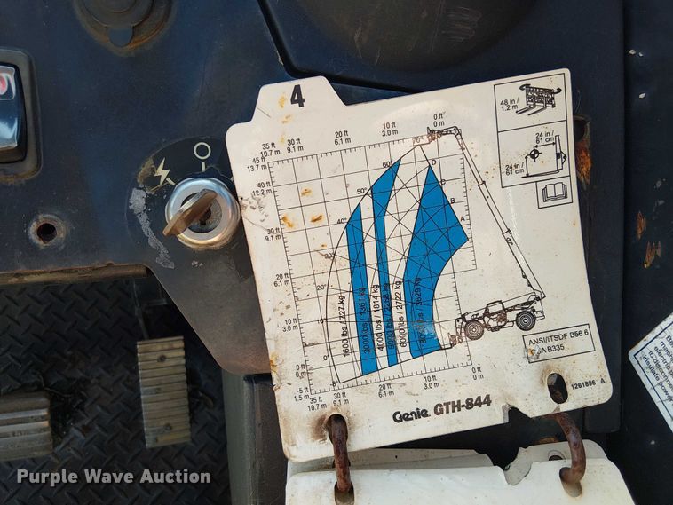 image for item EC3792 2015 Genie GTH844 telehandler