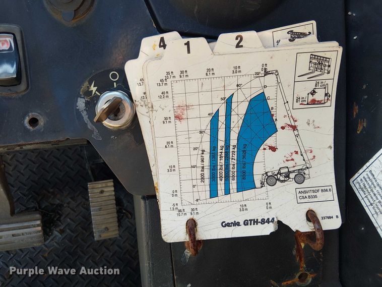 image for item EC3792 2015 Genie GTH844 telehandler