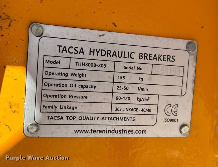 image for item EC3803 Teran THH300B-303 skid steer breaker