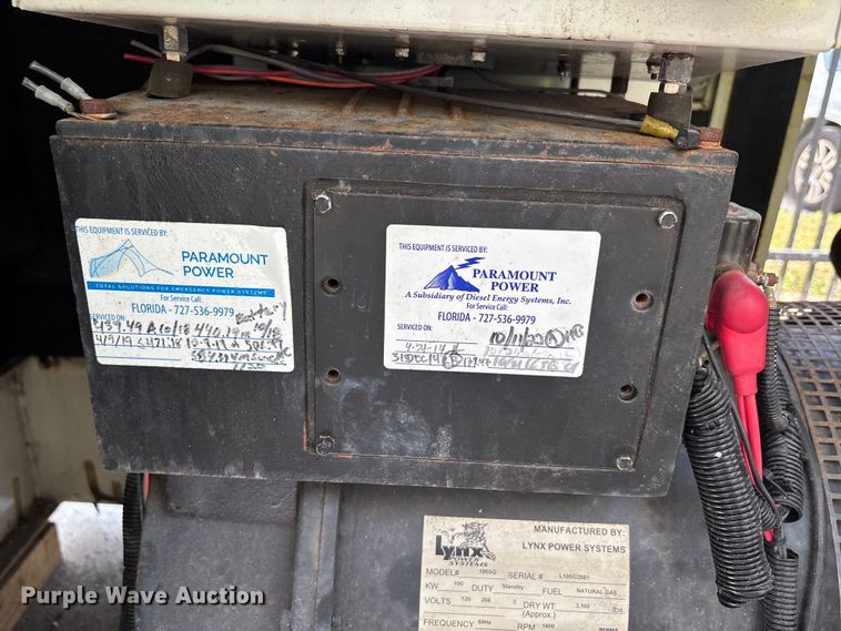 image for item EC3810 Lynx Power Systems 100SG generator