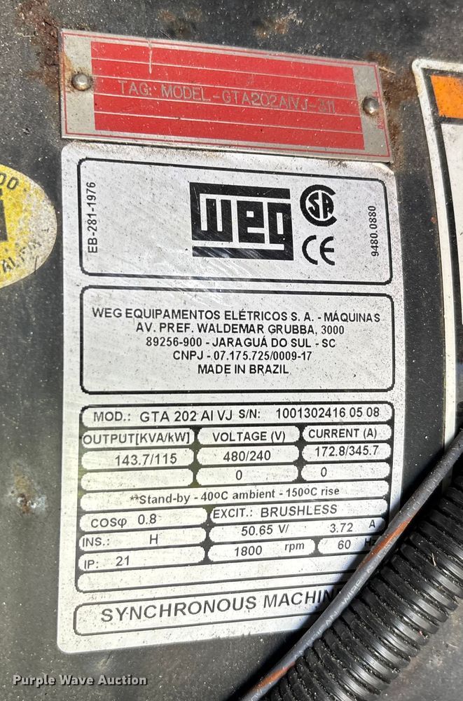 image for item EC3810 Lynx Power Systems 100SG generator