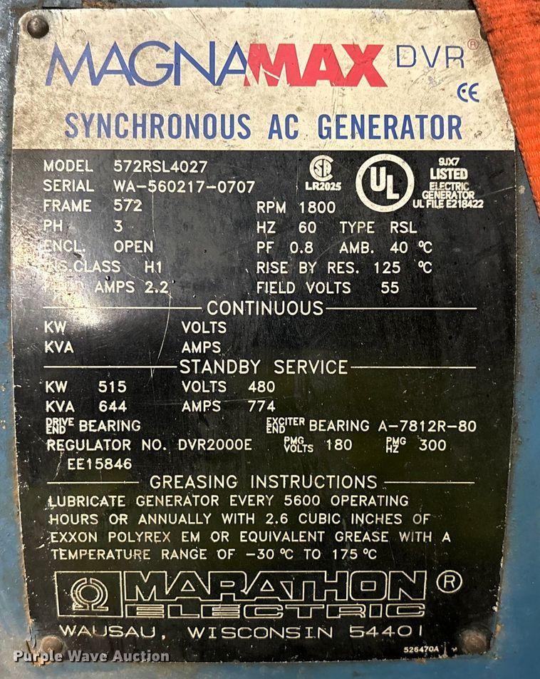 image for item EC3813 Magnamax 572RSL4027 generator