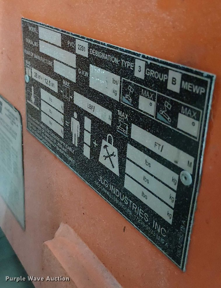 image for item EC3816 2022 JLG E300AJP boom lift