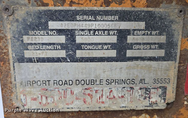 image for item EC4343 1993 Econoline Trailers equipment trailer