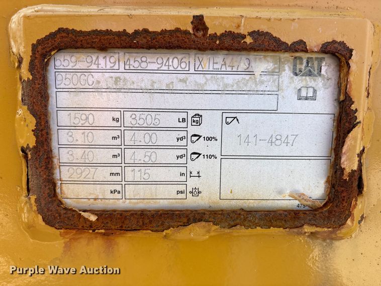 image for item EC4421 2022 Caterpillar 950GC wheel loader