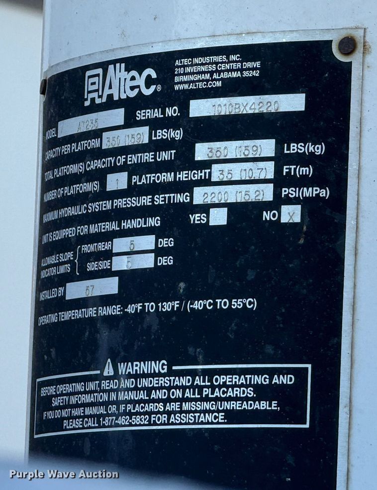 image for item ED4462 2011 Ford F450 bucket truck