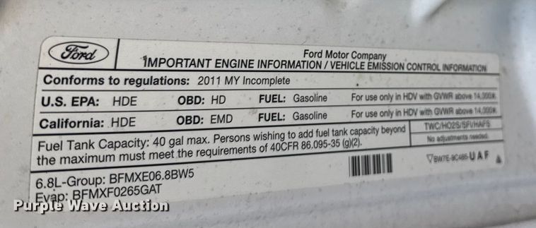 image for item ED4462 2011 Ford F450 bucket truck