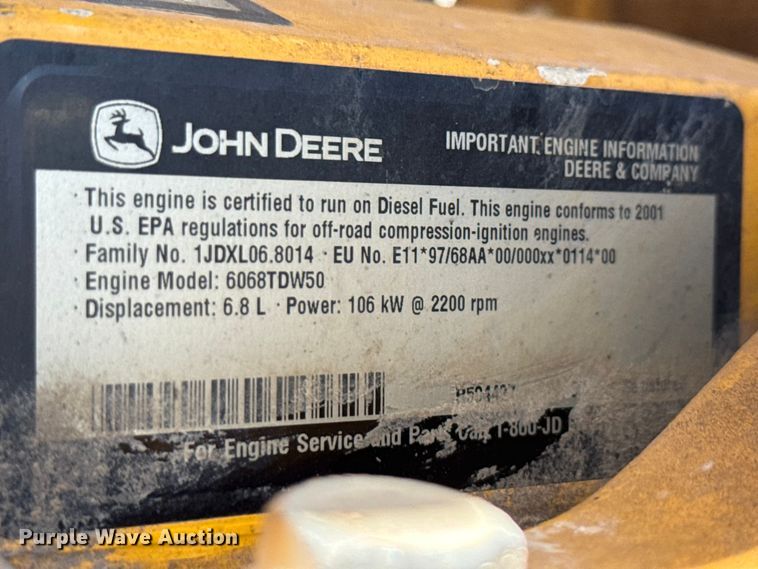 image for item ED5854 2001 John Deere 544H wheel loader