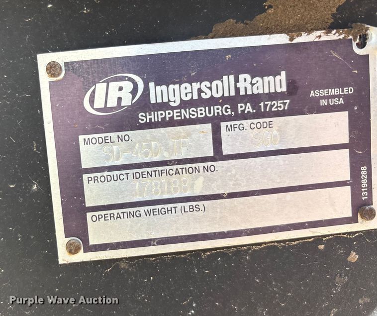 image for item ED5864 2004 Ingersoll Rand SD-45D single drum vibratory roller