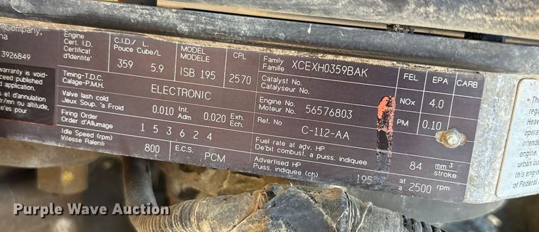 image for item ED5866 2000 Ford F650 tank truck