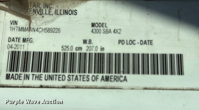 image for item ED5885 2012 International 4300 water truck