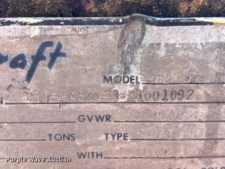 image for item ED5890 1984 Transcraft TL90K-45 flatbed trailer