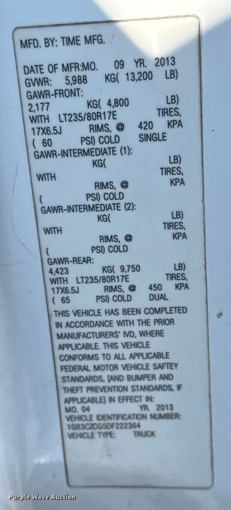 image for item ED5901 2013 Chevrolet Silverado 3500 HD bucket truck