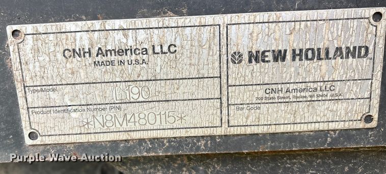 image for item EE3972 New Holland L 190 skid steer cab and loader arms