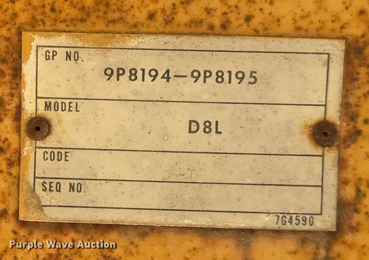 image for item EE4014 1985 Caterpillar D8L dozer