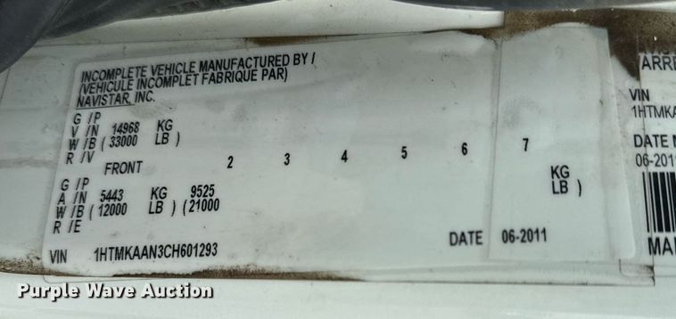 image for item EG5803 2012 International 4400 utility / service truck