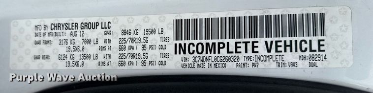 image for item EG5852 2012 Dodge Ram 5500HD utility / service truck