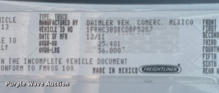 image for item EG6147 2012 Freightliner Business Class M2 utility / service truck